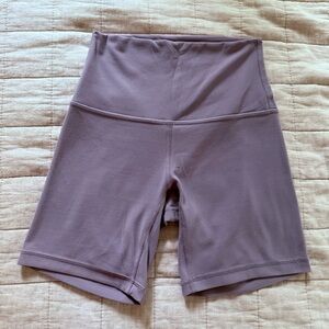 lululemon mauve biker shorts